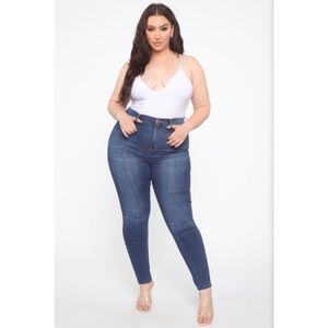 Fashion Nova Super Stretch Medium Wash Jeans